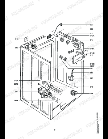 Взрыв-схема стиральной машины Aeg LAV62730 - Схема узла Electrical equipment 268